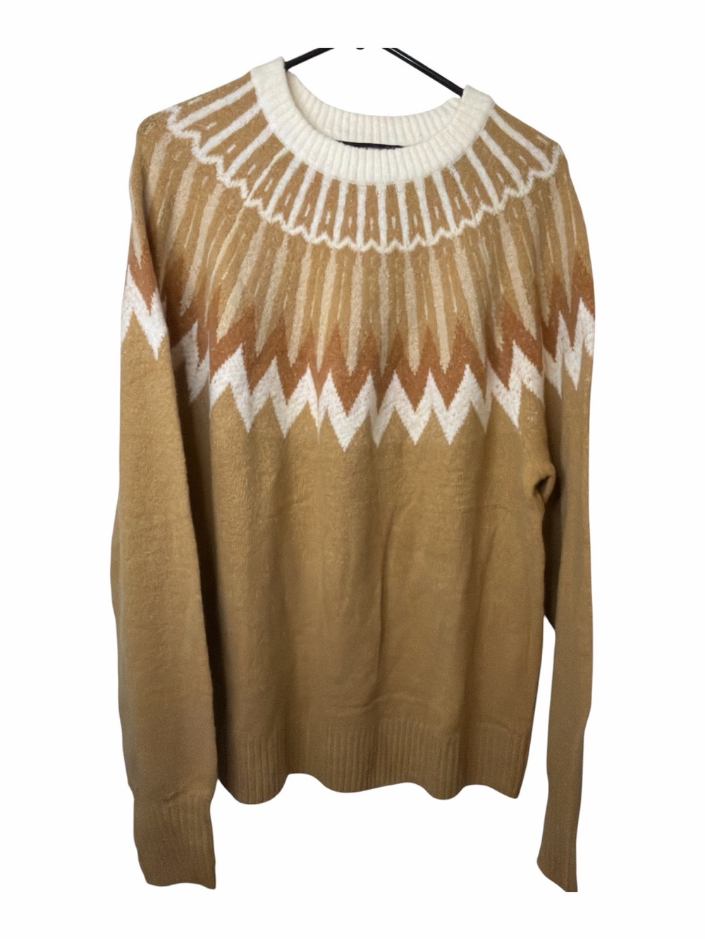 French Connection Essentials Women's Long Sleeve Fair Isle Sweater NWT